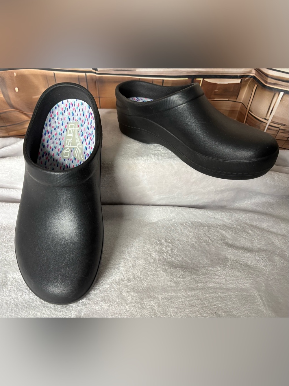 Dansko Kaci Black Molded Slip Resistant Nursing Clogs Women's 38 US 7.5-8 - Picture 4 of 16